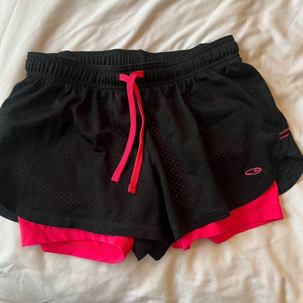 ATHLETIC WOMENS SHORTS PINK BLACK S